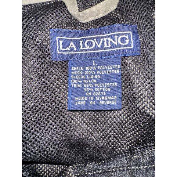 Men's LA Loving Windbreaker Jacket Olive Green Pullover Golf Mesh Lined Logo L - Picture 7 of 16